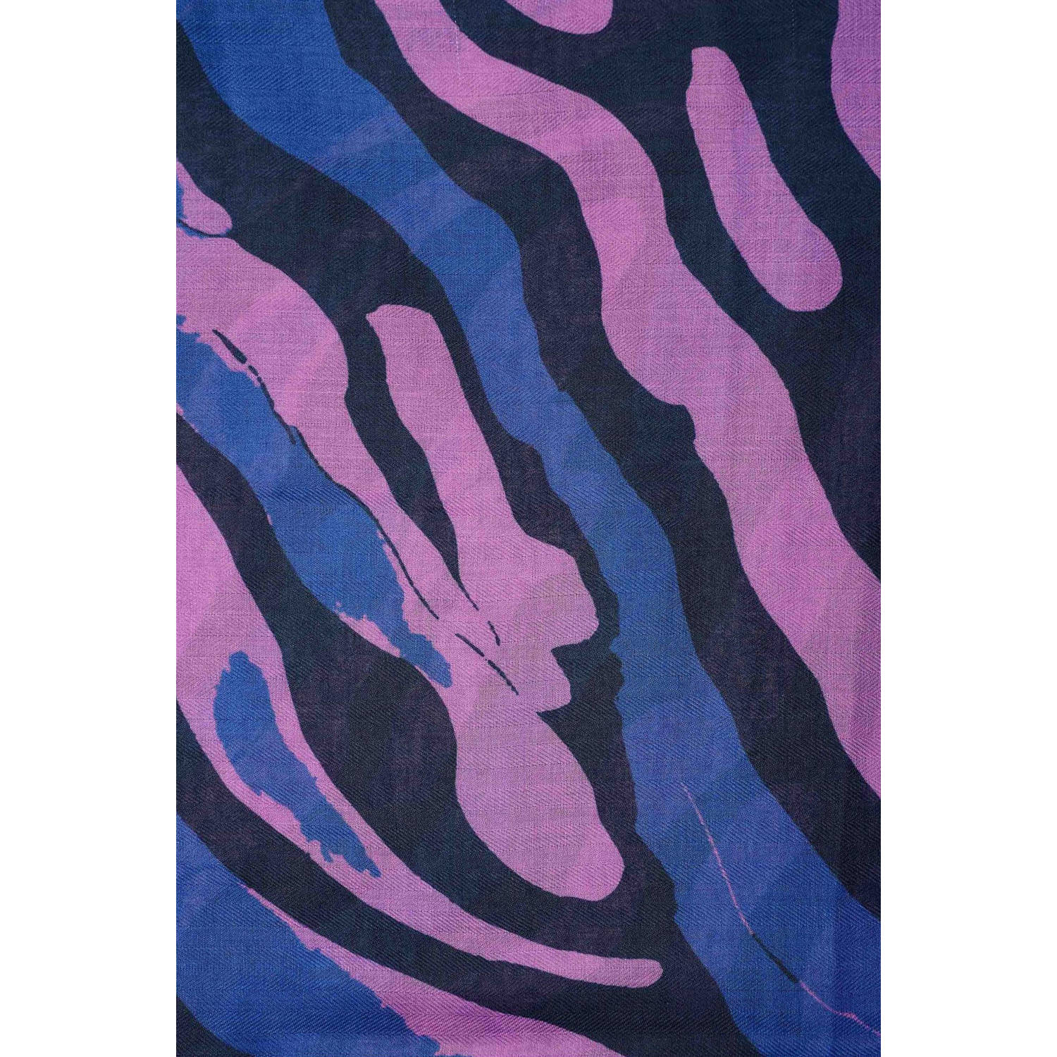 Expresso sjaal met all over print blauw paars