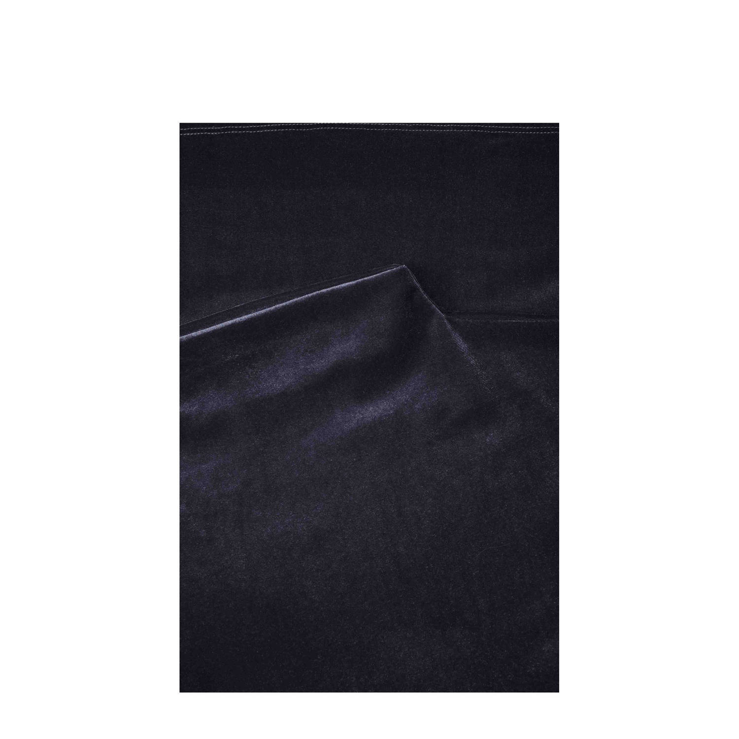 Expresso velours top donkerblauw