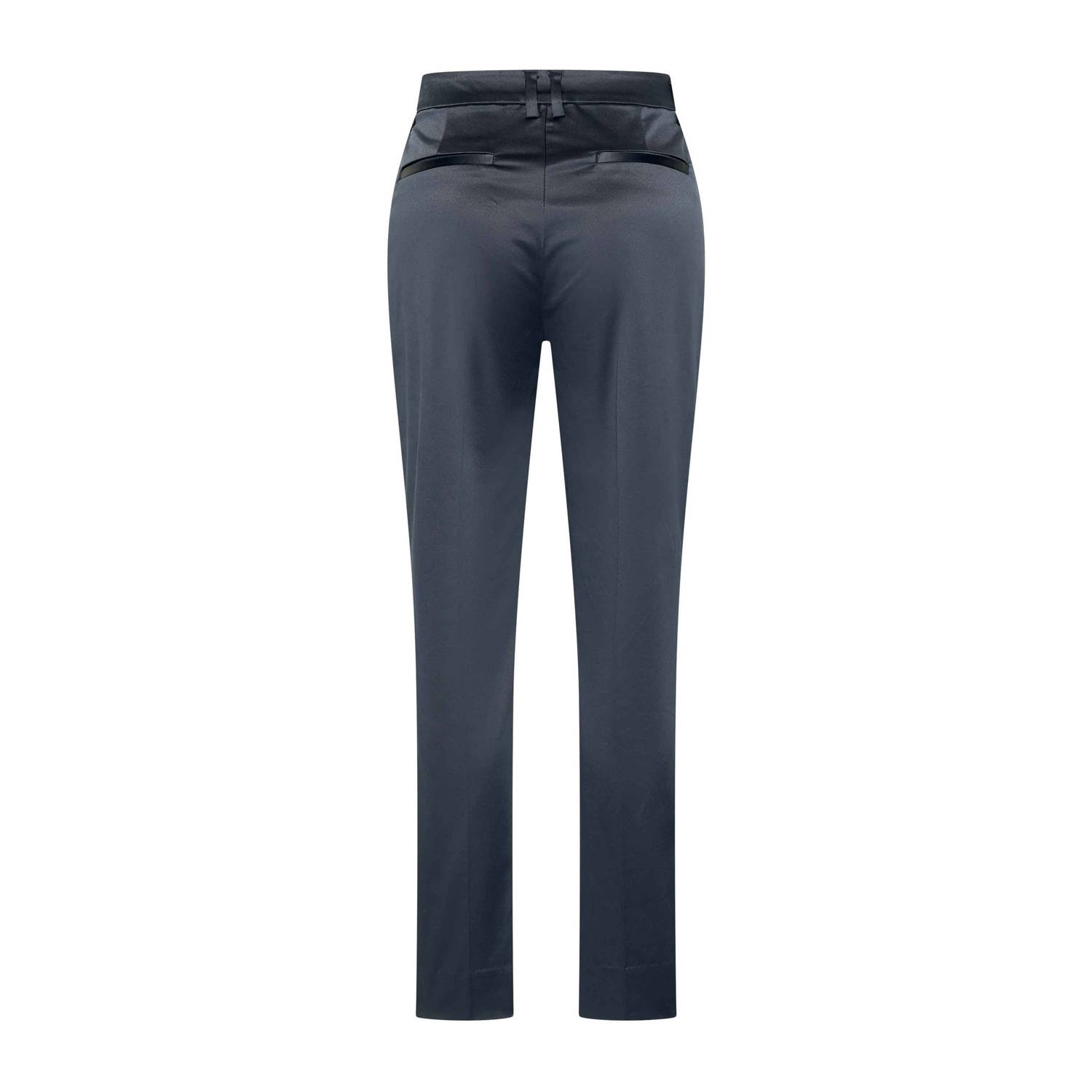 Expresso Satijnen slim ft broek donkerblauw