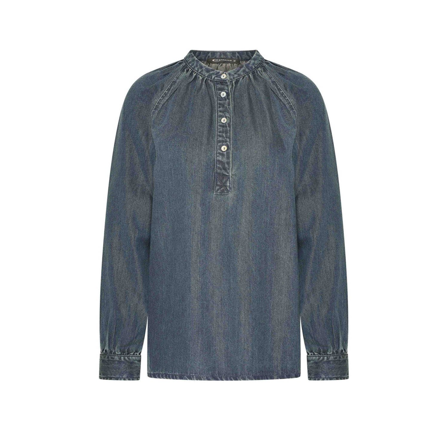 Expresso blousetop medium blue denim