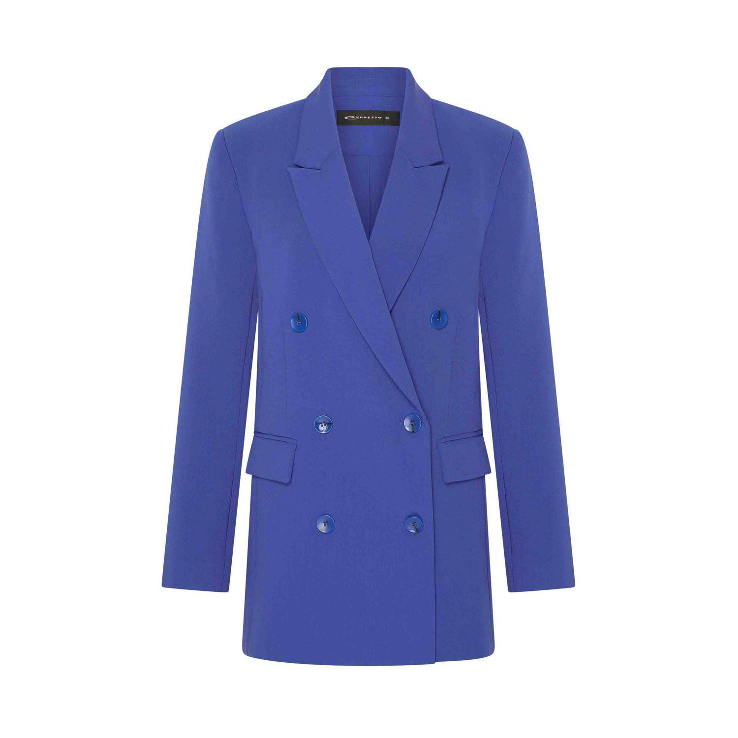 Expresso rechtvallende blazer blauw