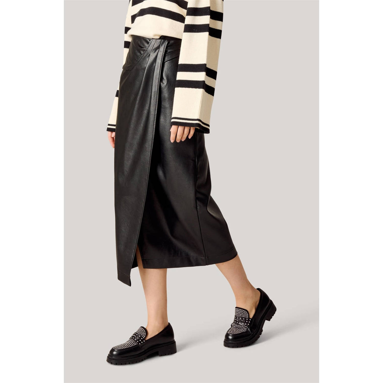 Shoeby imitatieleren rok zwart