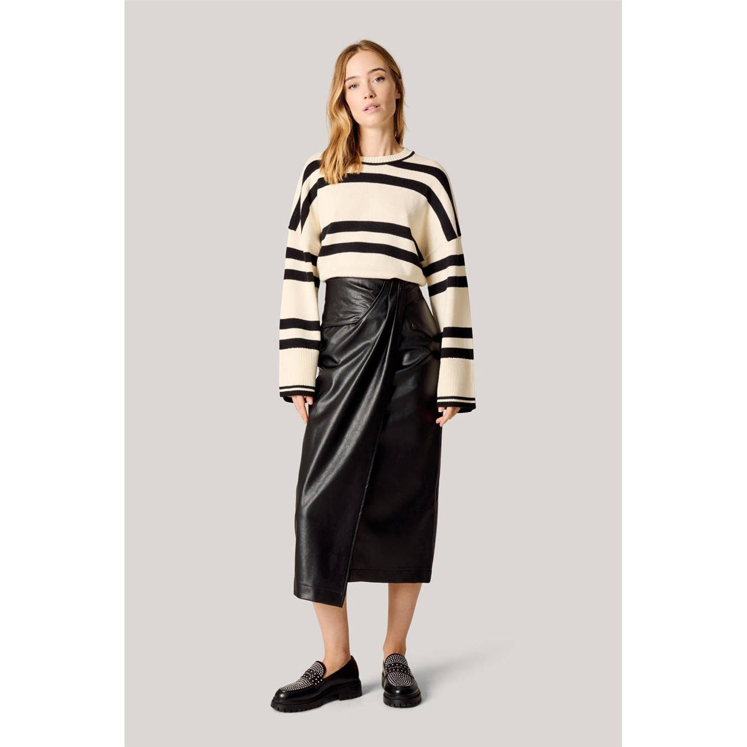 Shoeby imitatieleren rok zwart