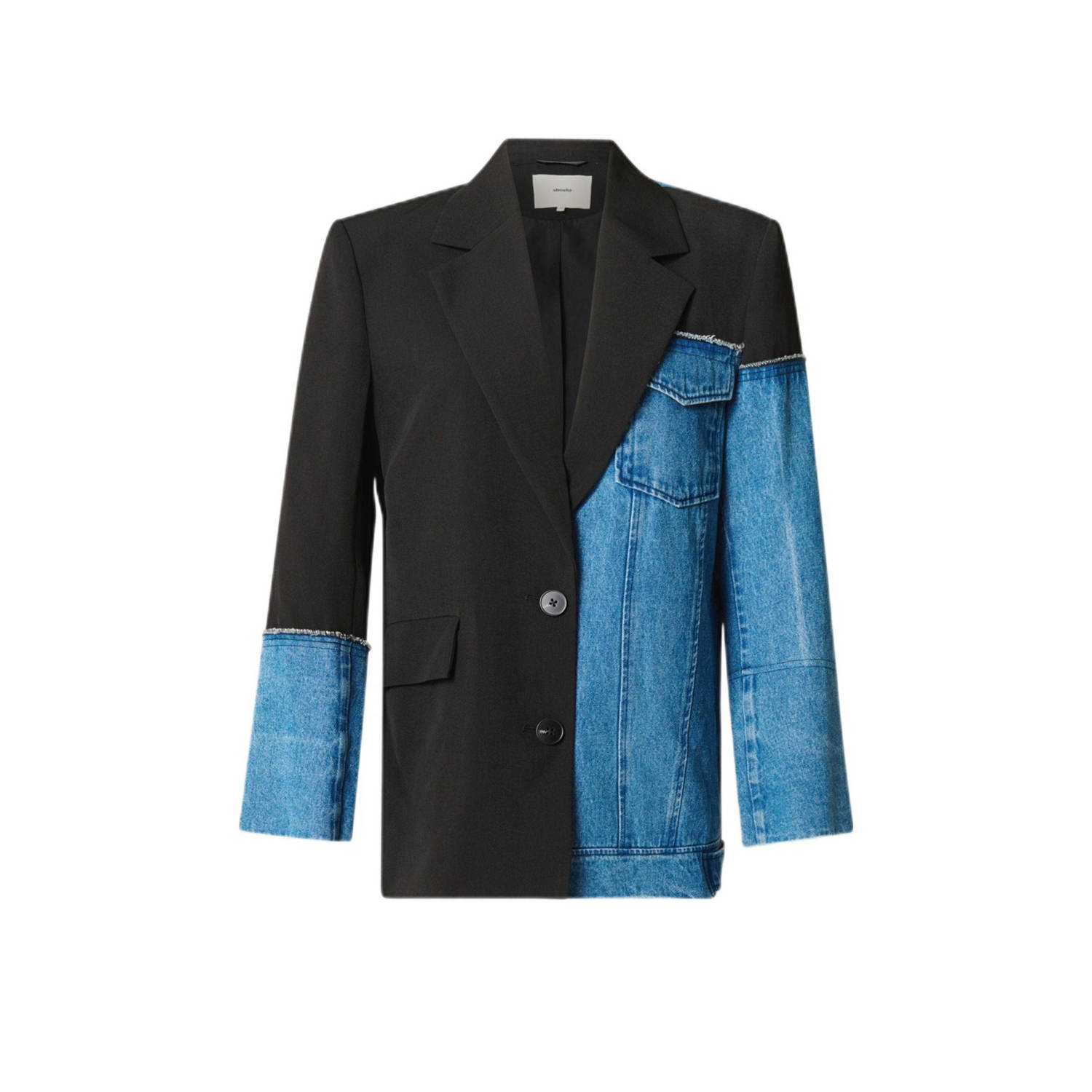 Shoeby oversized blazer donkerblauw medium blue denim