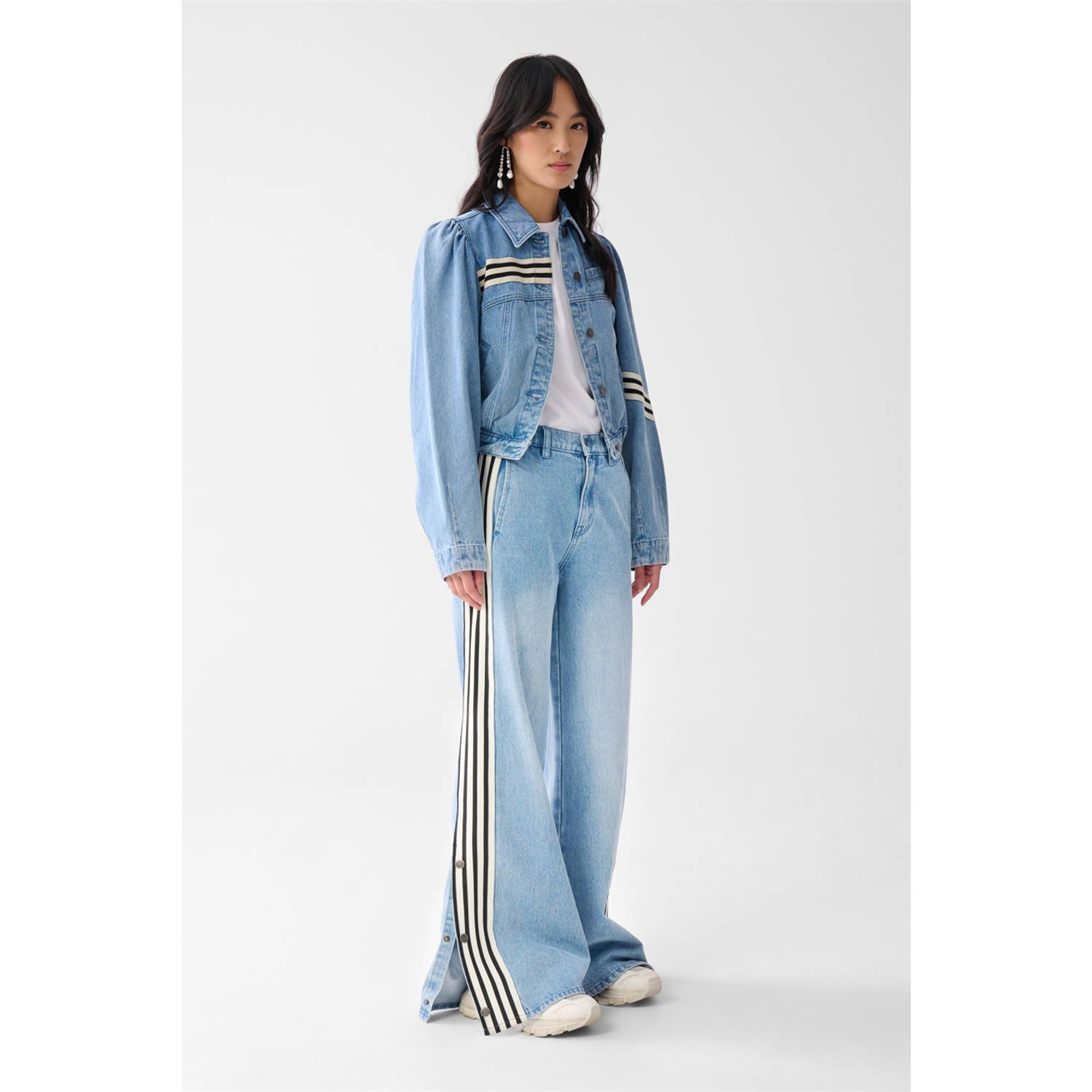 Shoeby high waist wide leg jeans light blue denim