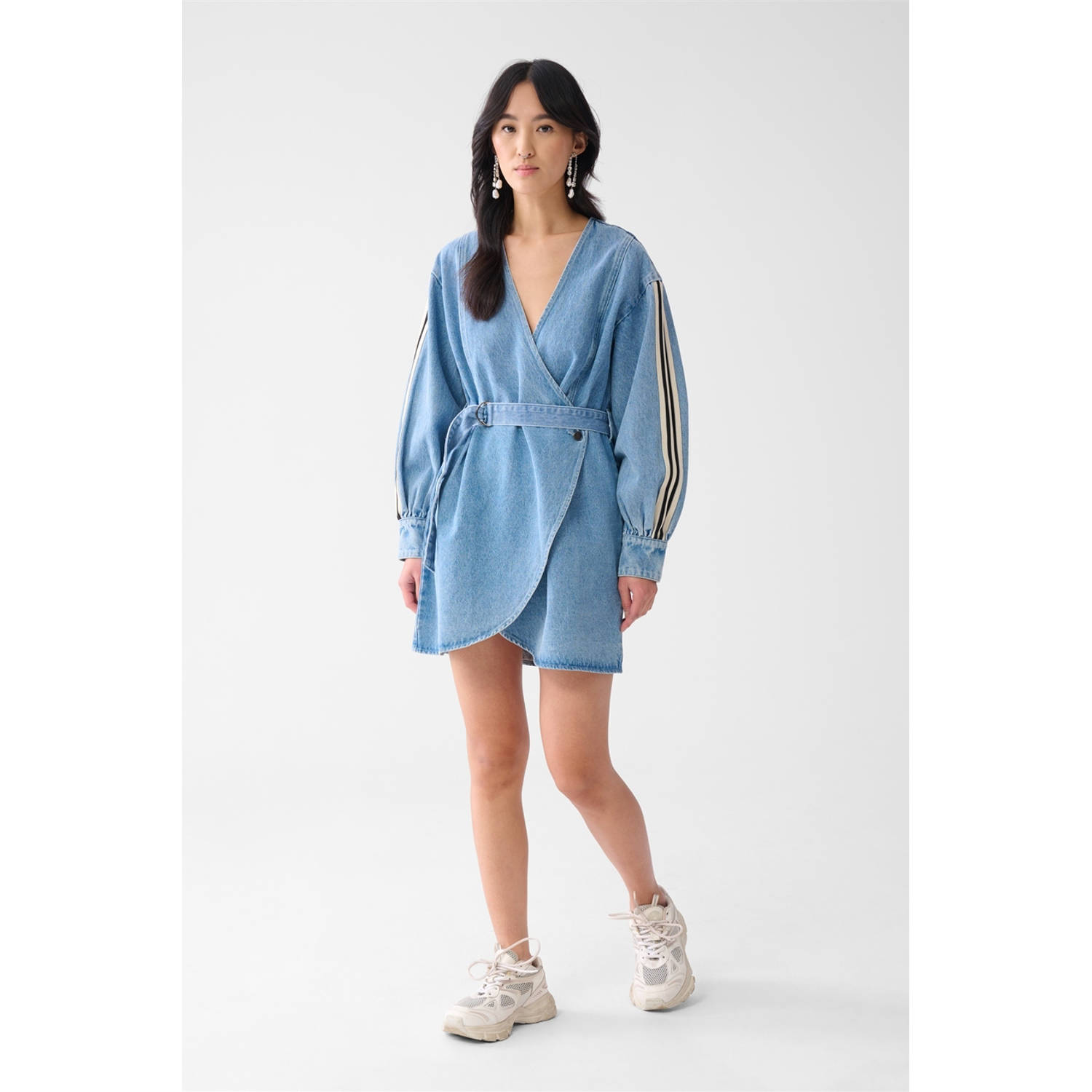 Shoeby denim overslagjurk blauw