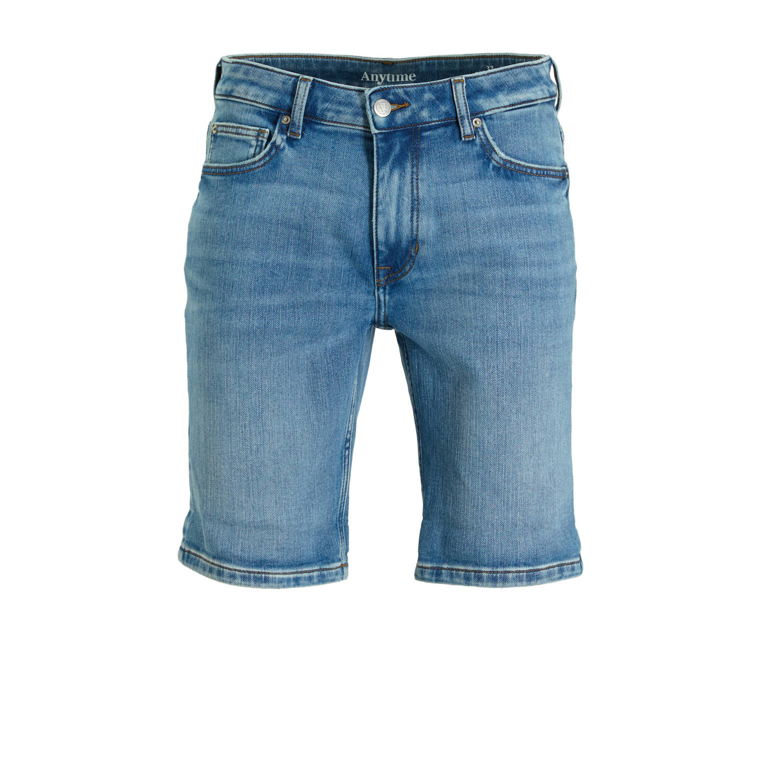 anytime relaxed denim short lichtblauw