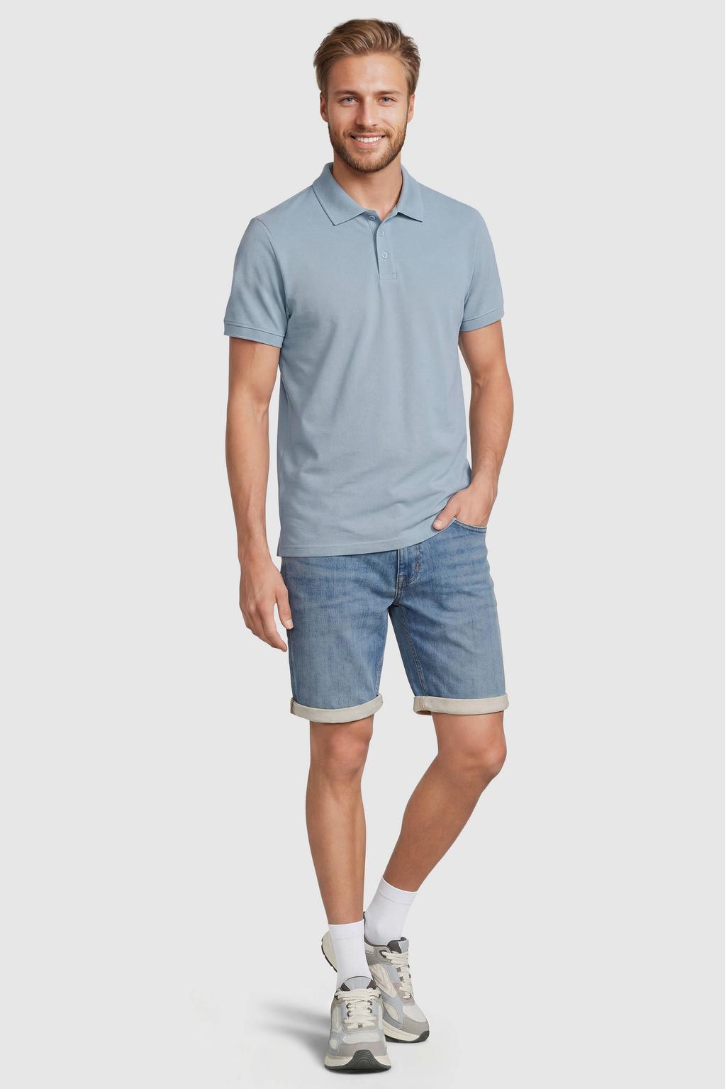 Anytime relaxed denim short lichtblauw