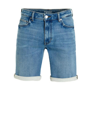 relaxed denim short lichtblauw