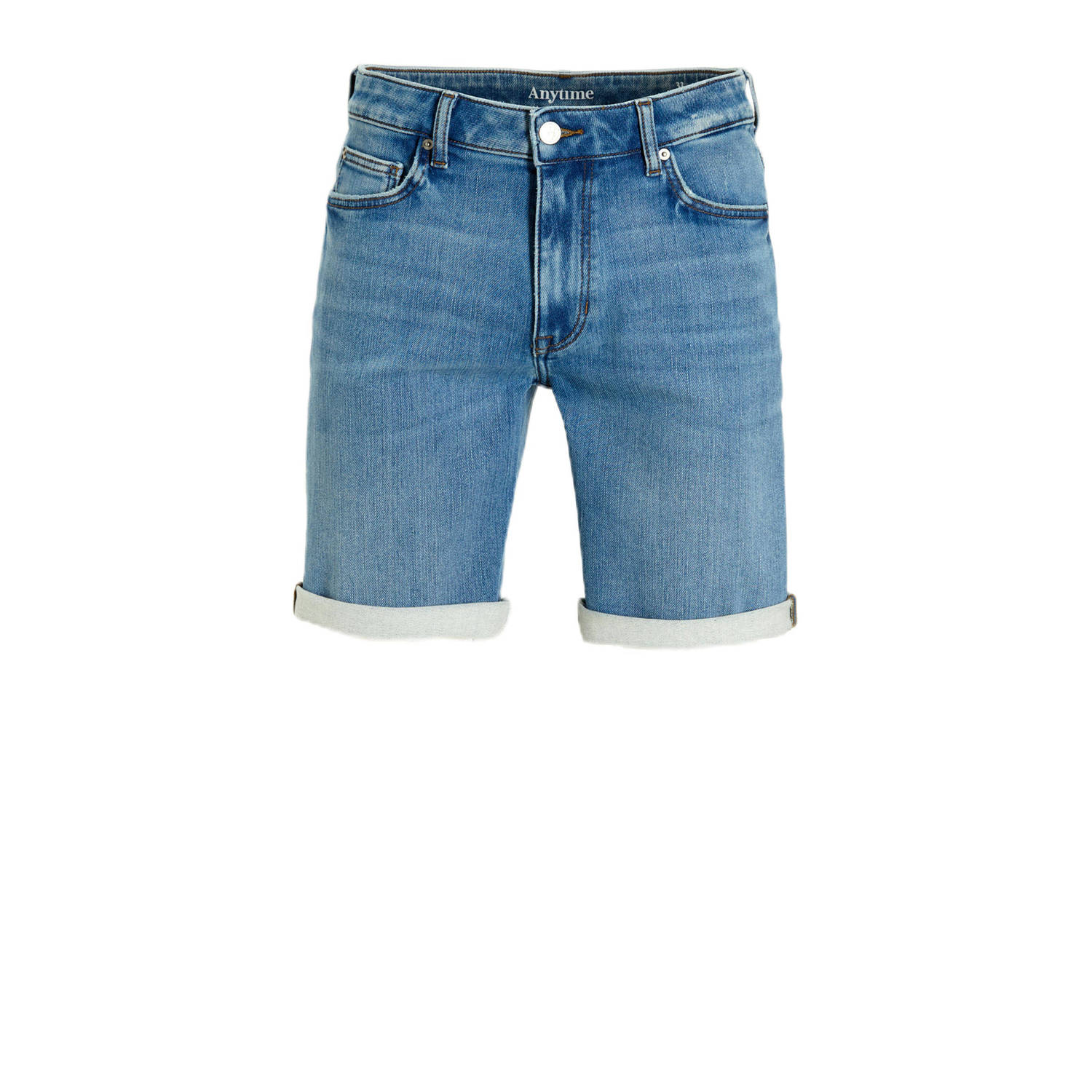 Anytime relaxed denim short lichtblauw