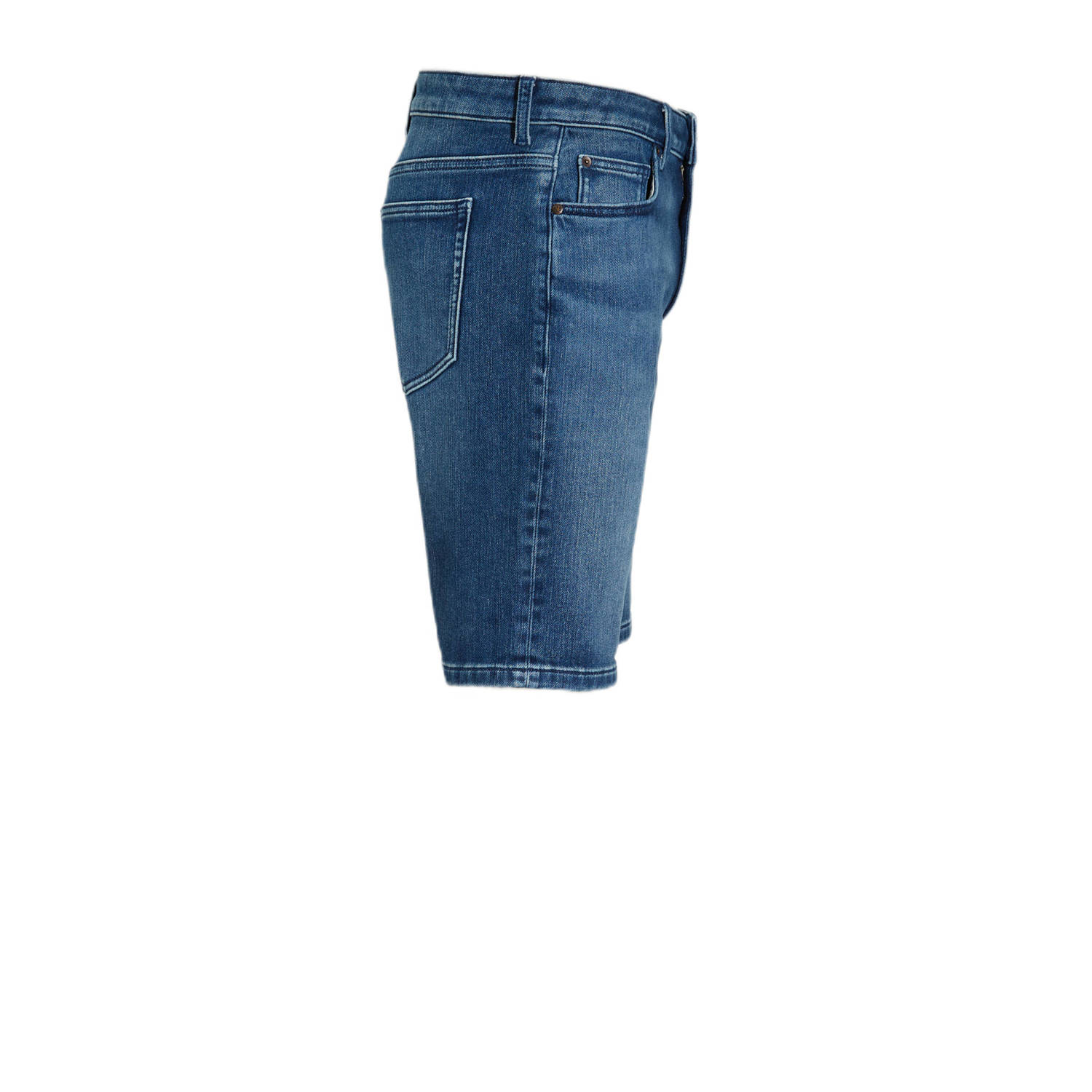 anytime relaxed denim short blauw