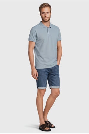 relaxed denim short blauw