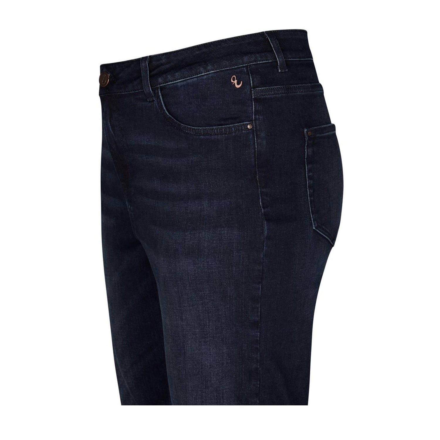 Miss Etam Plus flared jeans Jackie dark blue denim