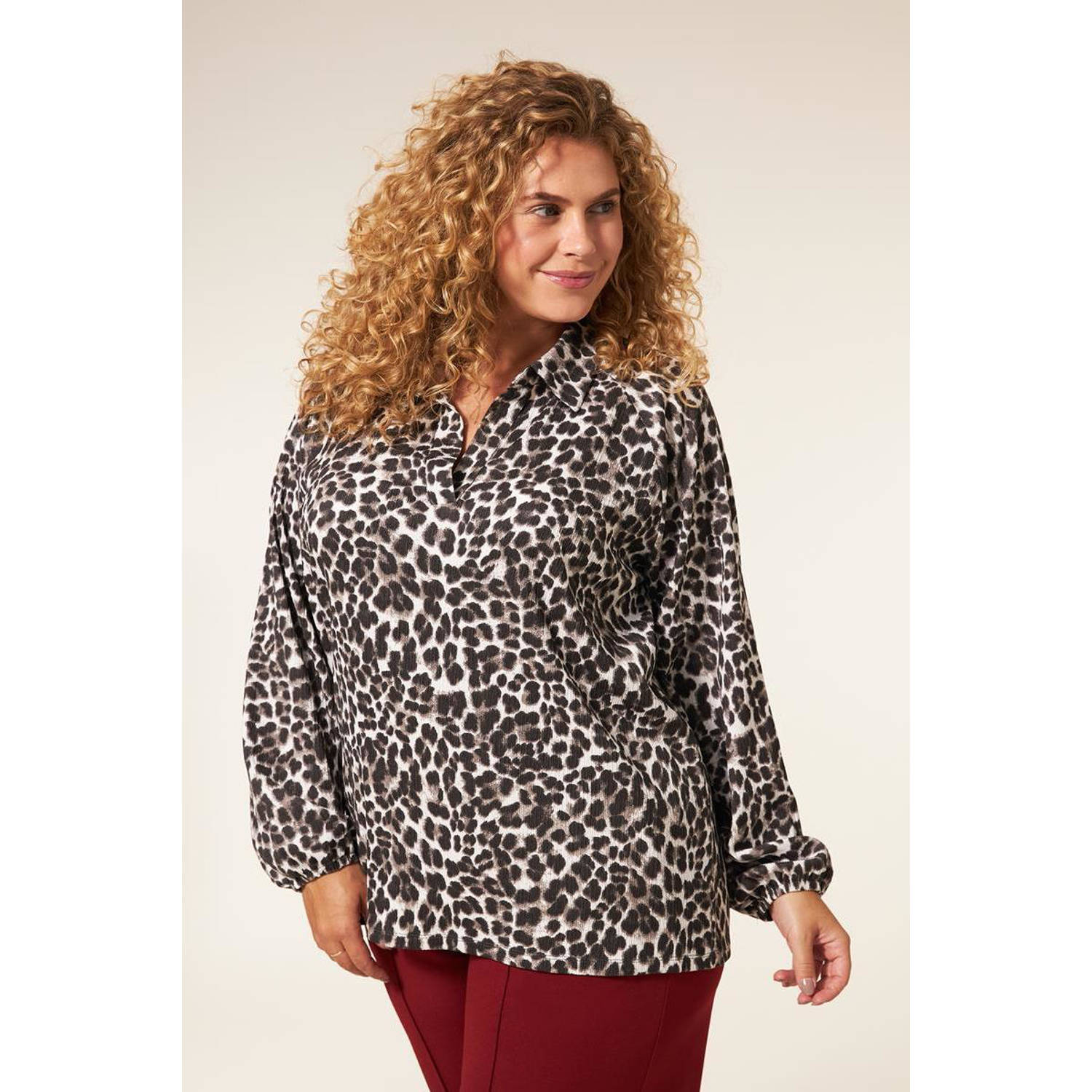 Miss Etam Plus top Chelsea met panterprint