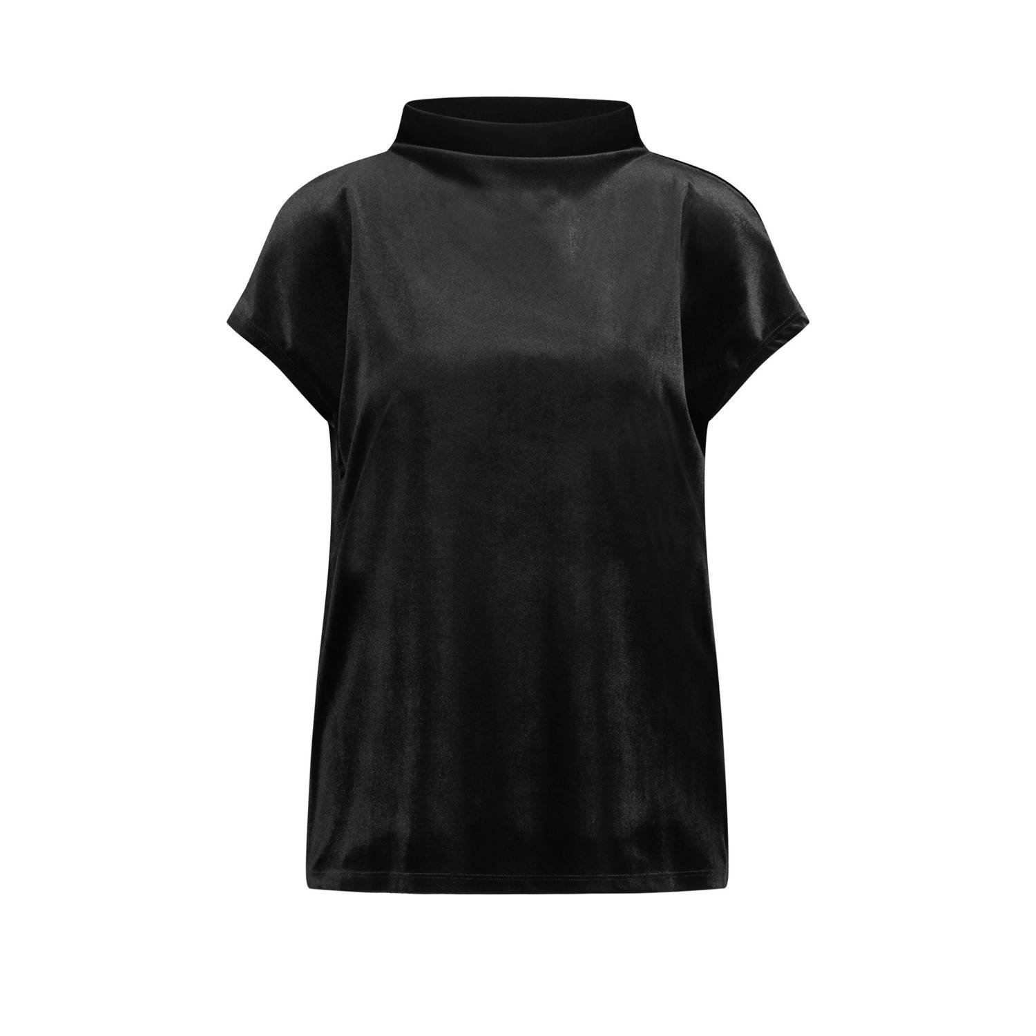 Expresso velours top zwart