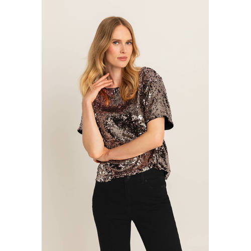 Expresso pailetten top goud afbeelding