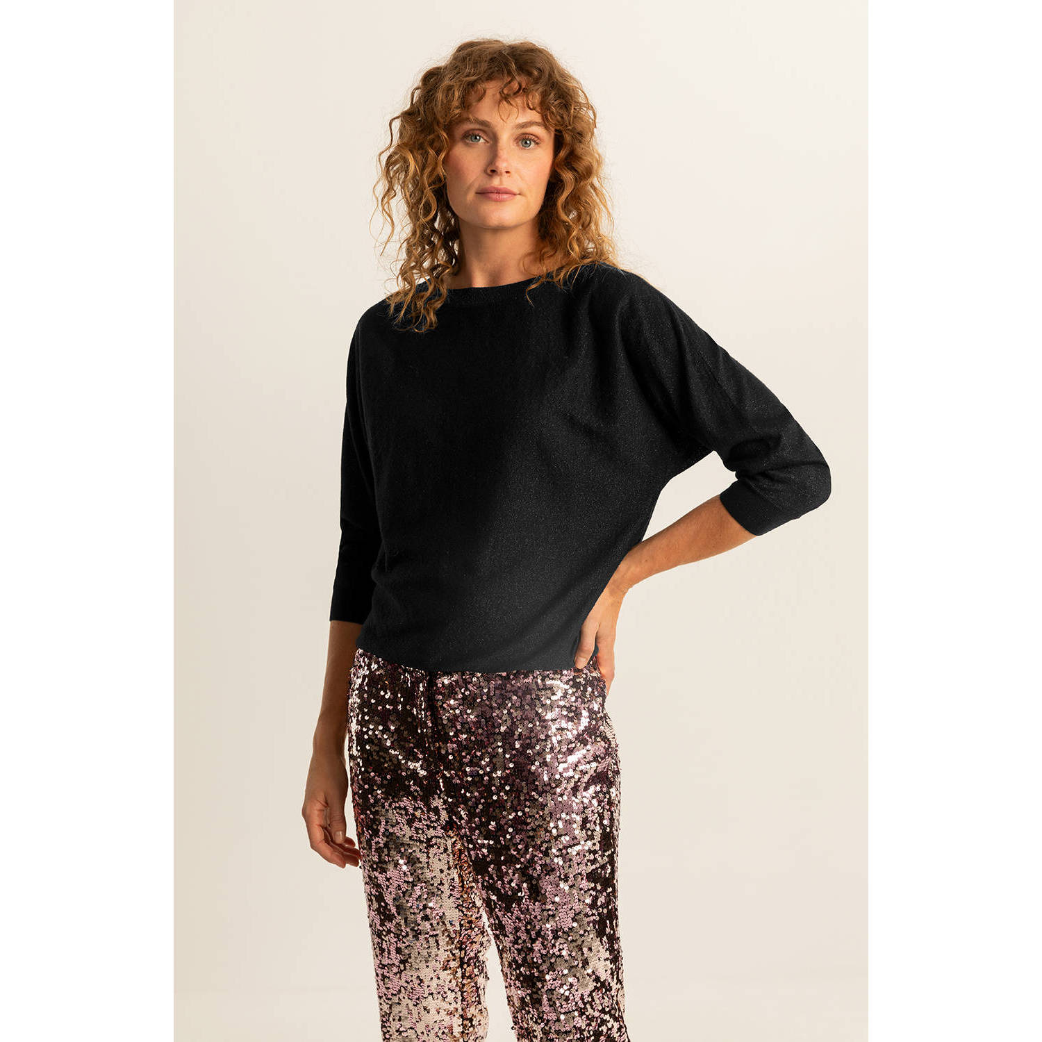 Expresso pullover zwart glitter