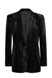 thumbnail: Expresso fluwelen rechtvallende blazer zwart