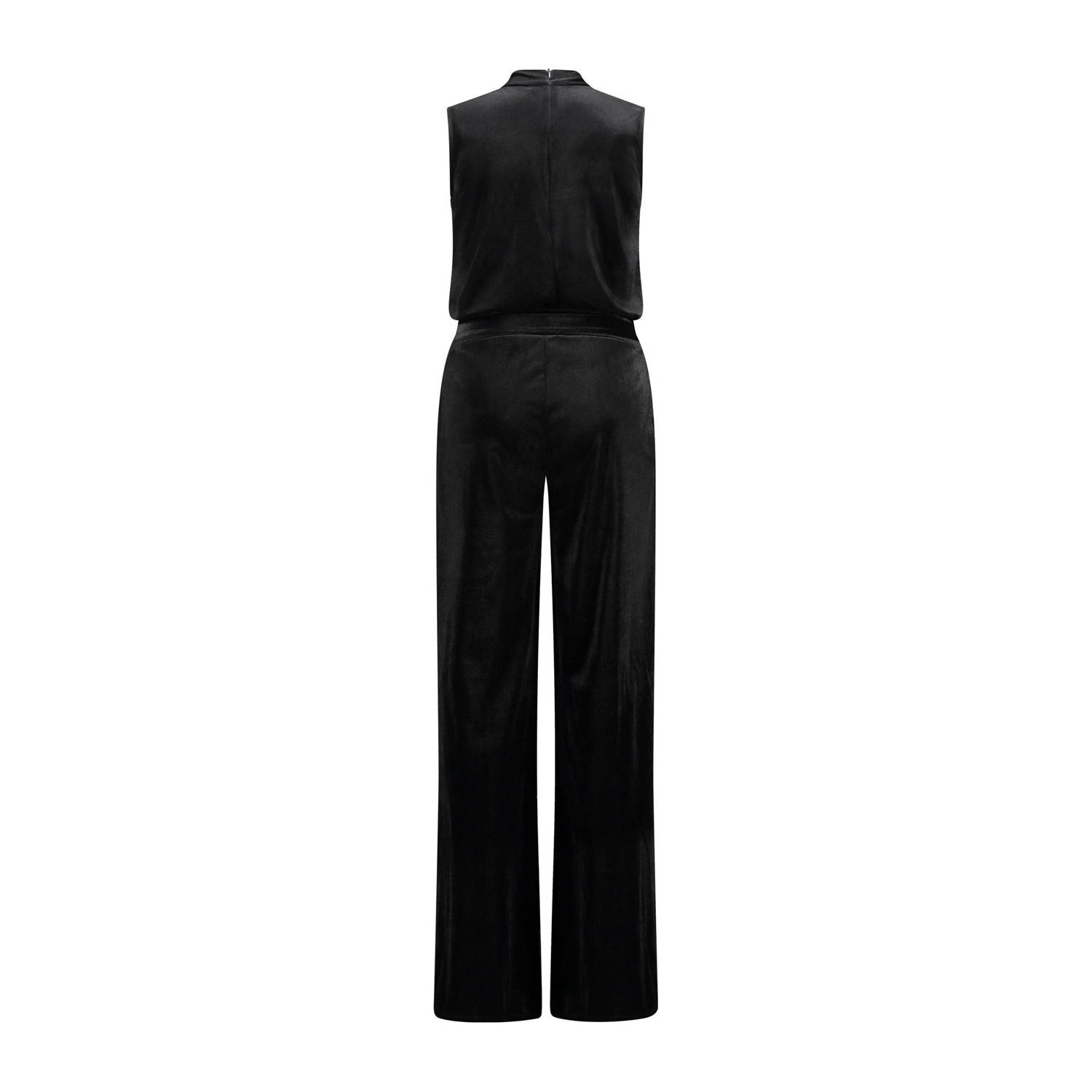 Expresso jumpsuit fluweel zwart