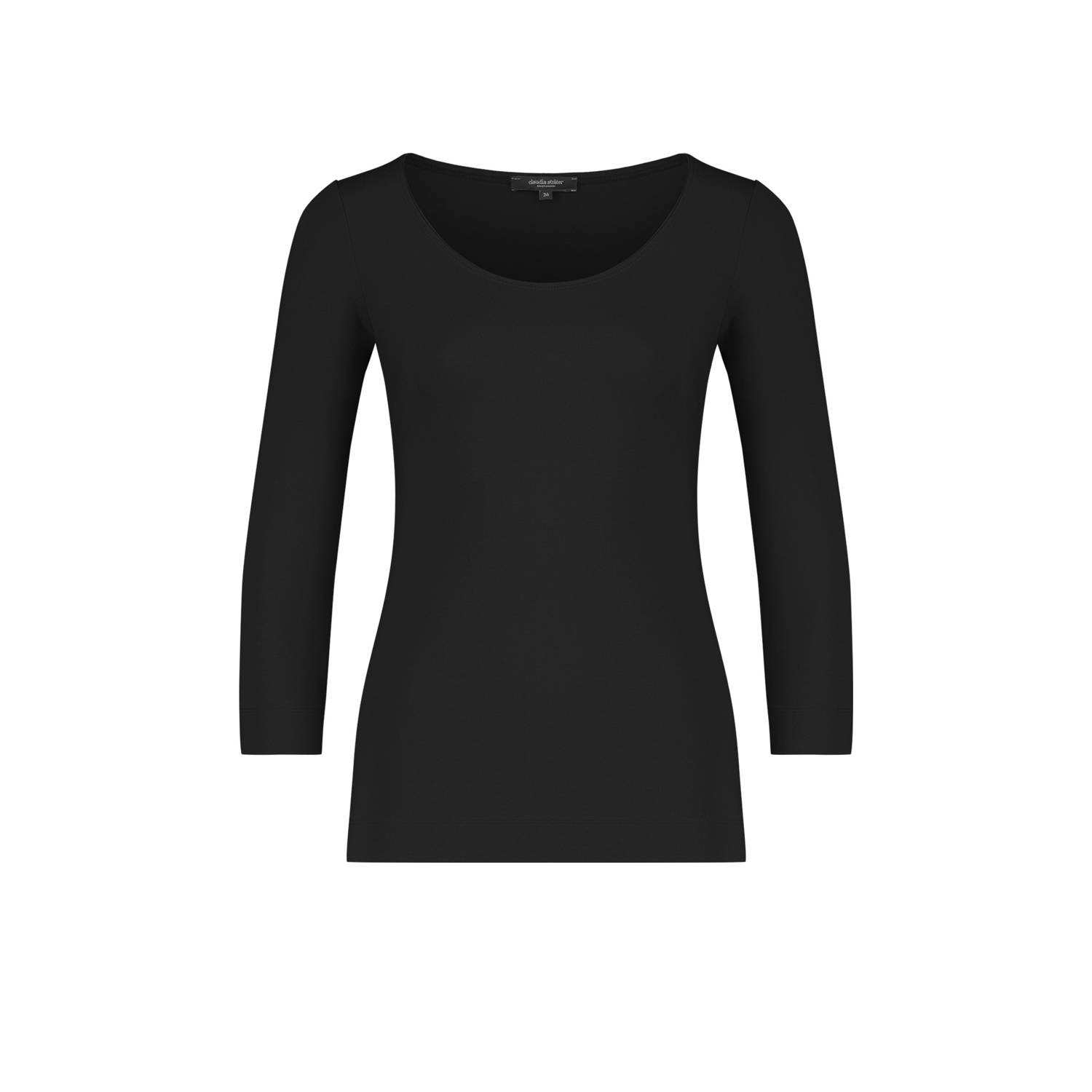 Claudia Sträter longsleeve zwart fijn gebreid