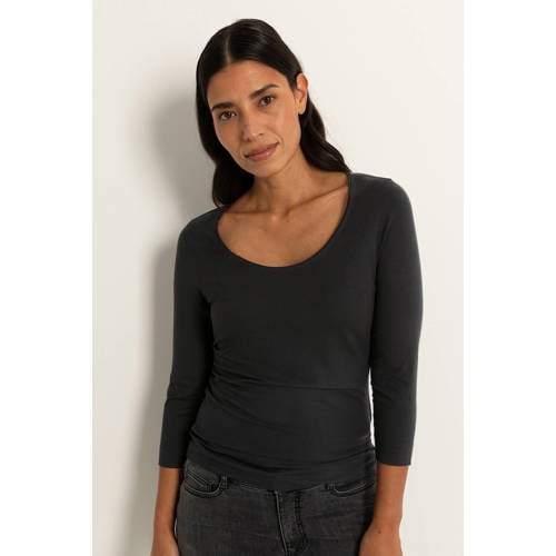 Claudia Sträter longsleeve zwart fijn gebreid afbeelding