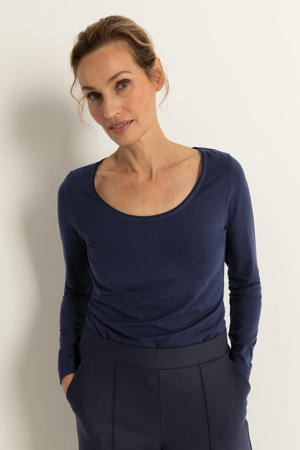 longsleeve donkerblauw gebreid