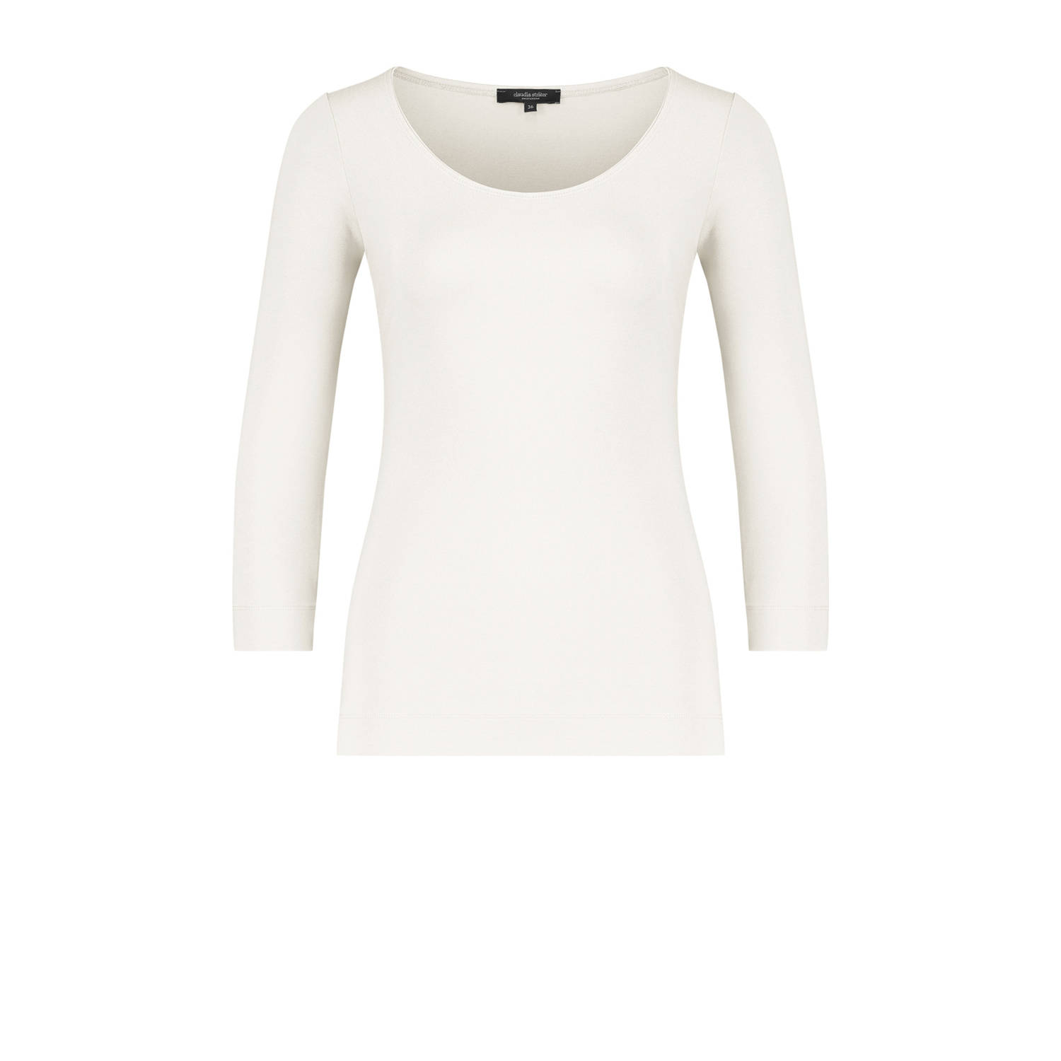 Claudia Sträter longsleeve ecru gebreid