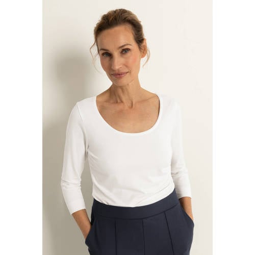 Claudia Sträter longsleeve ecru gebreid afbeelding