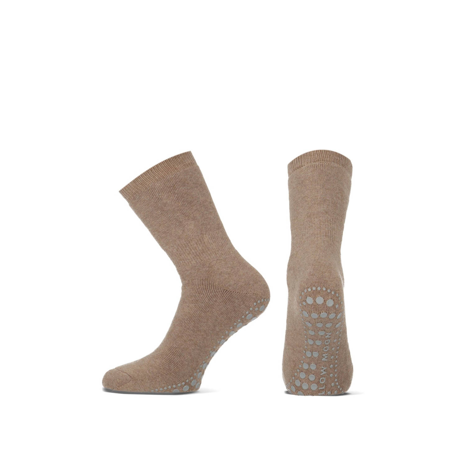 Yellow Moon Huissokken beige