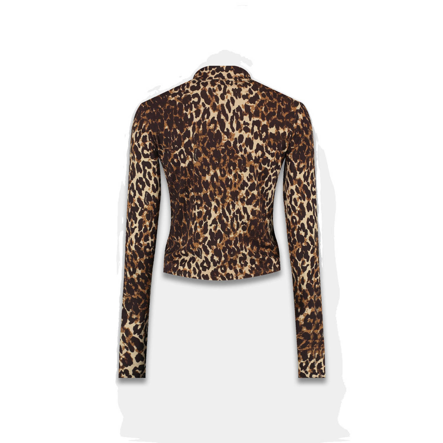 HARPER & YVE top JANE-LS met panterprint bruin zwart