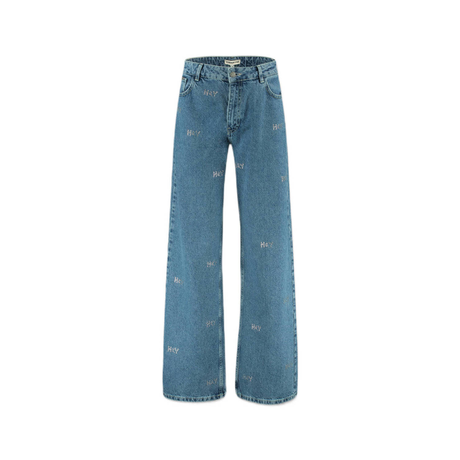 HARPER & YVE high waist straight leg jeans YVE-PA light blue denim