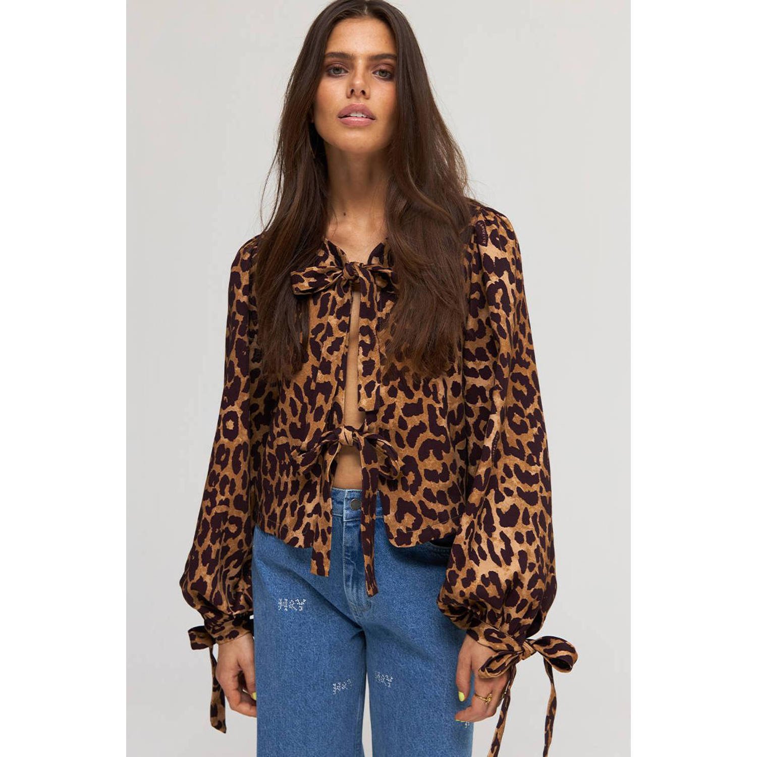 Harper & Yve Lange mouw blouse Josie-Ls Brown Dames