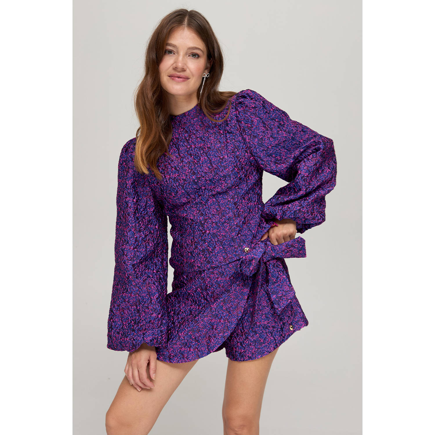 Harper & Yve Lange Mouw Top Floor-Ls Purple Dames