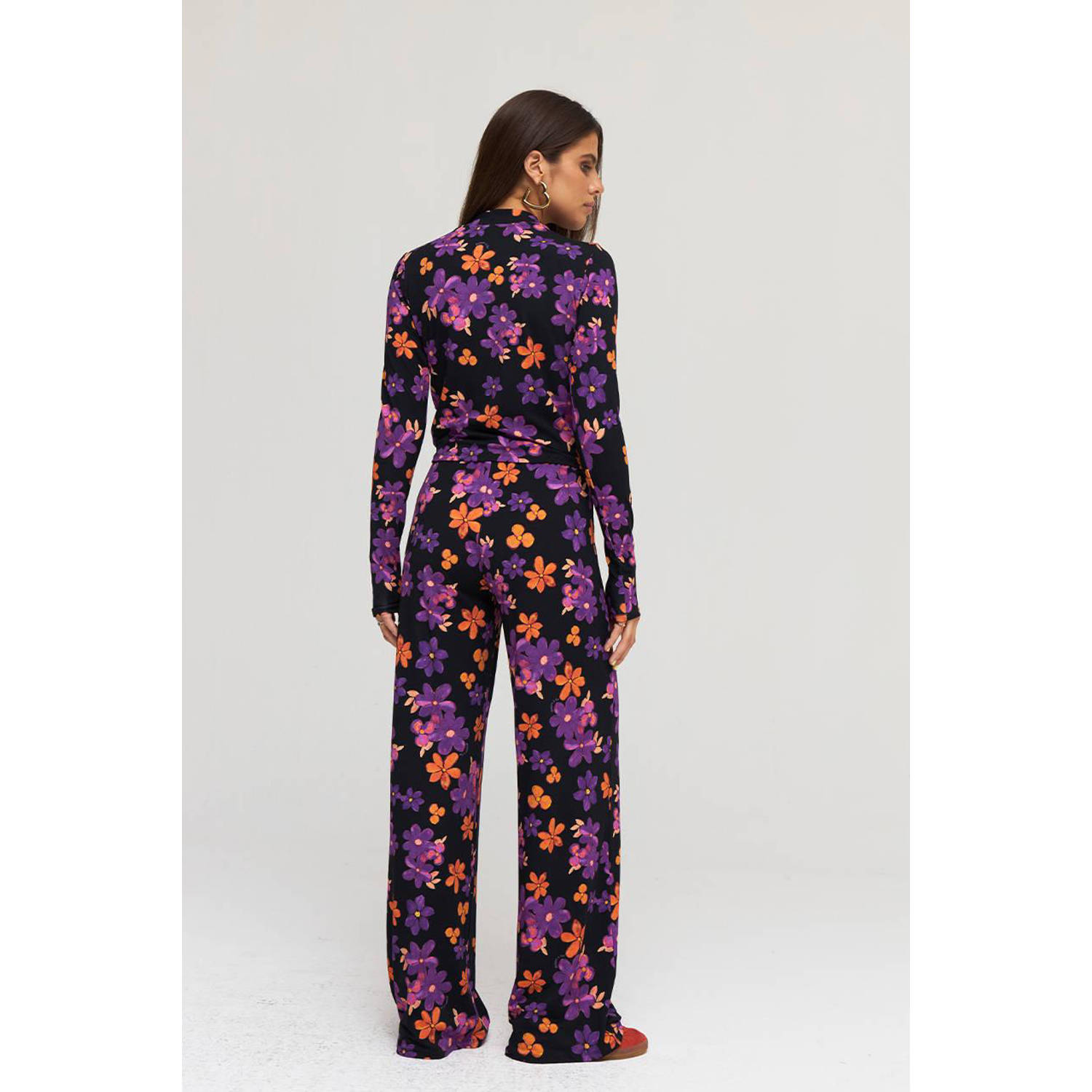 HARPER & YVE gebloemde high waist loose fit broek JANE-PA multi