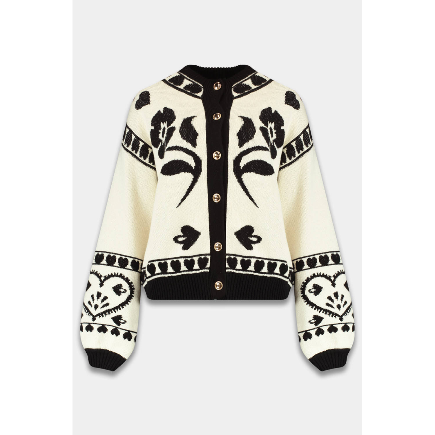 HARPER & YVE vest JAZZ-CA met wol en all over print