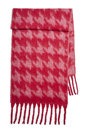 sjaal met franjes PCRONI rood