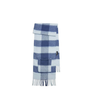 geruite sjaal PCREA blauw