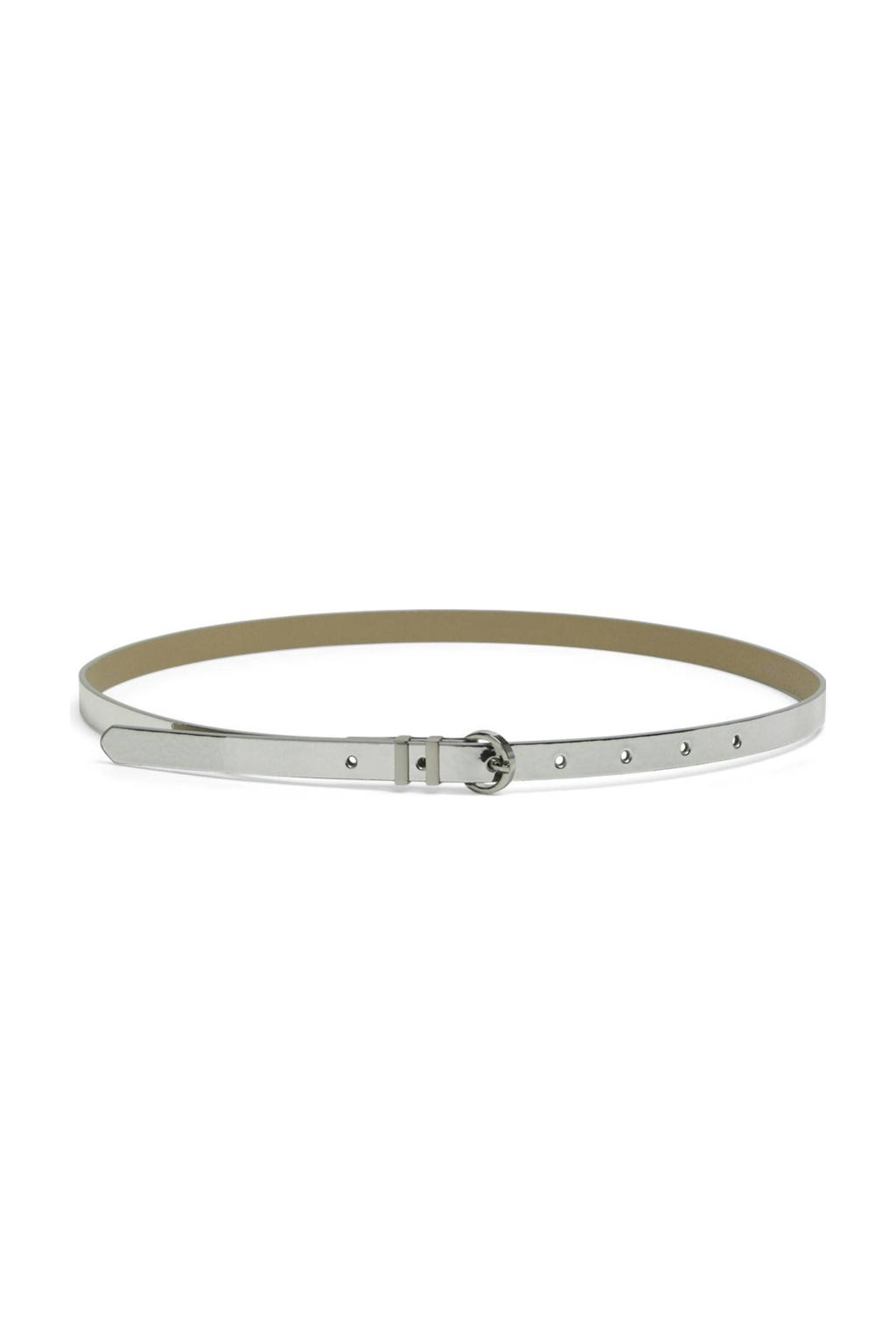 PIECES metallic riem PCRIKKE zilverkleurig