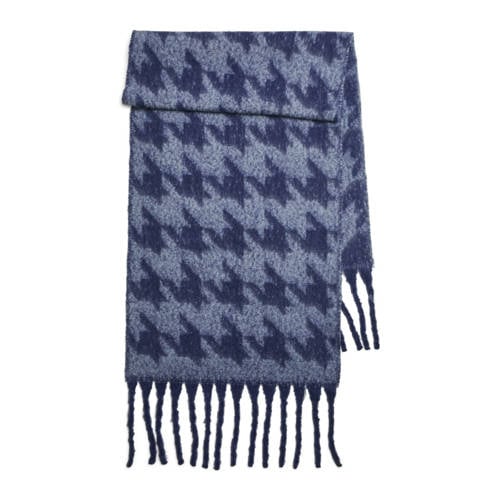 PIECES sjaal met franjes PCRONI blauw afbeelding