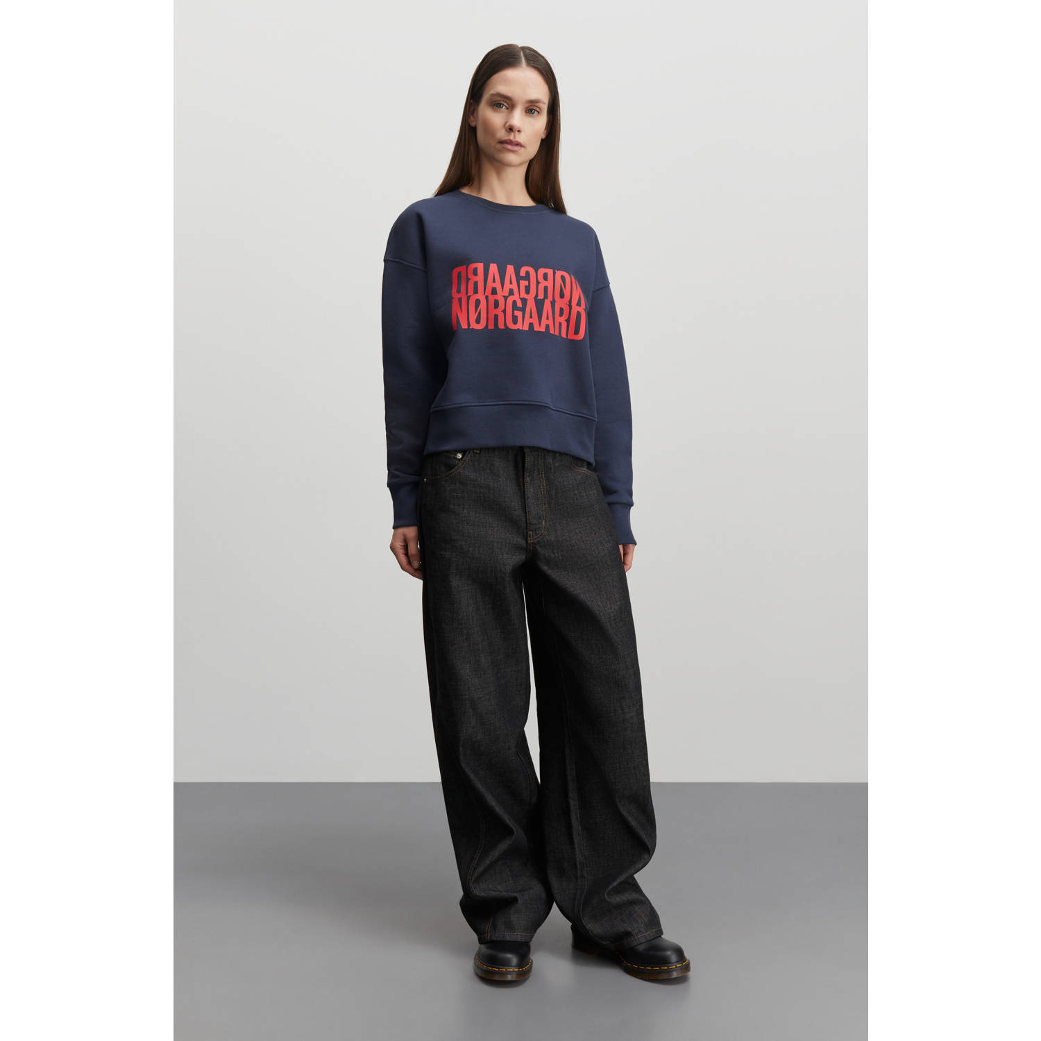 MADS NØRGAARD COPENHAGEN wide leg jeans Soft Denim Christel Jeans black denim