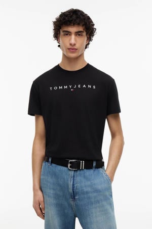 regular T-shirt zwart