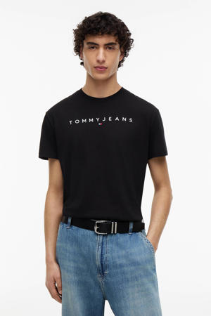 regular T-shirt zwart