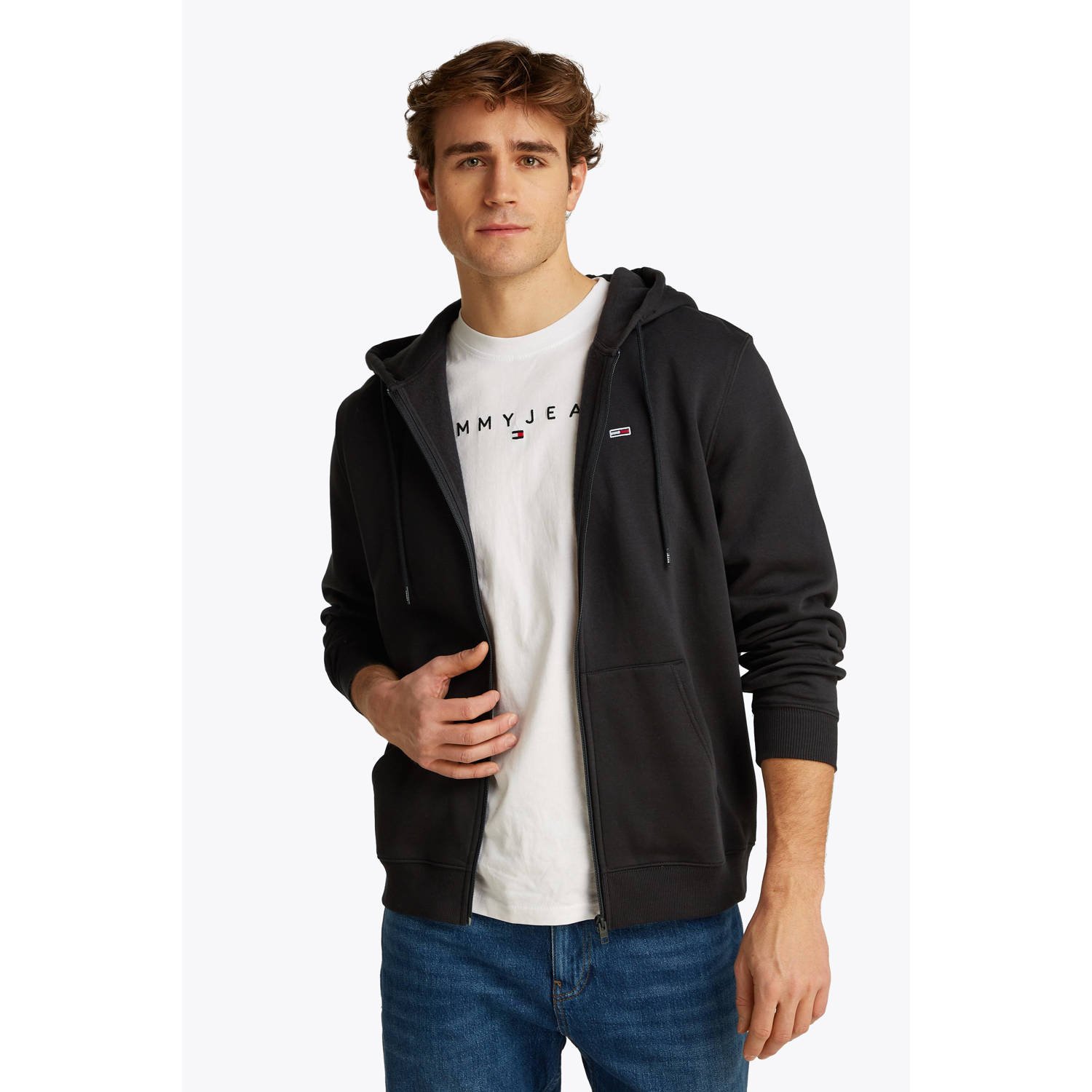 Tommy Jeans sweatvest zwart