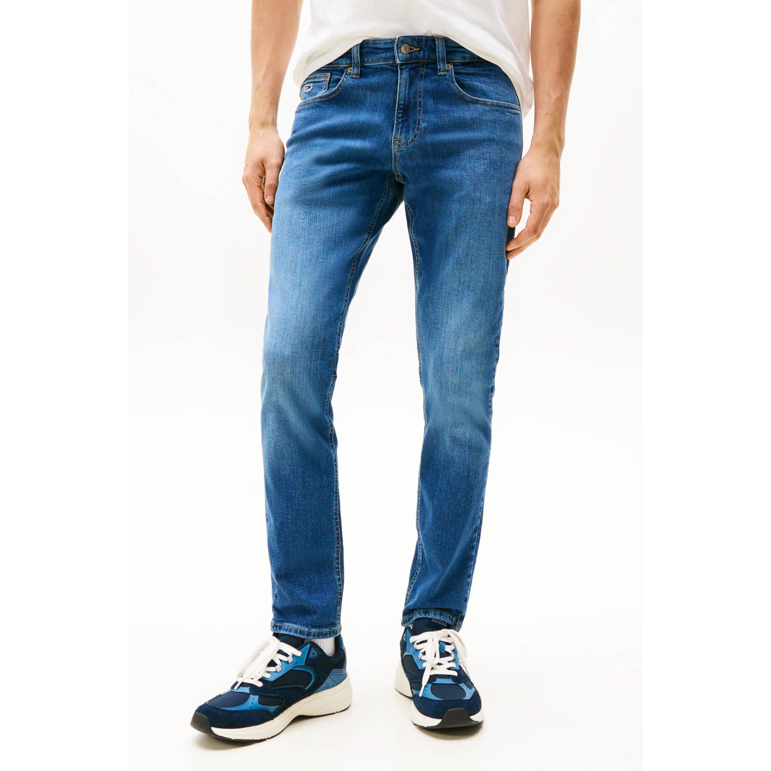 TOMMY JEANS Slim fit jeans SCANTON SLIM met gestempeld logo