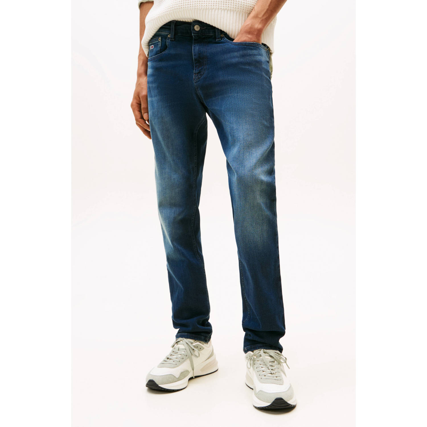 TOMMY JEANS Slim fit jeans SCANTON SLIM met gestempeld logo