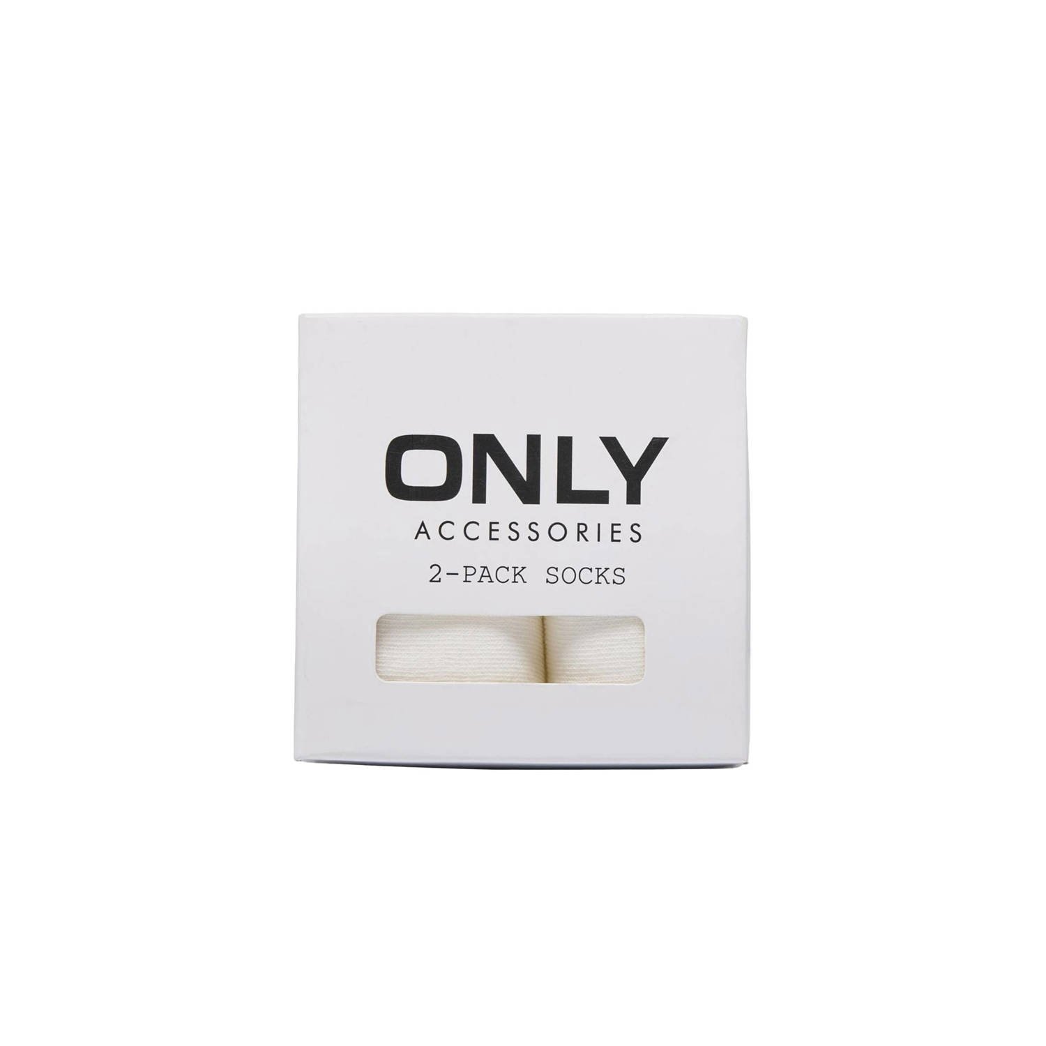 ONLY sokken ONLDIANA set van 2 ecru
