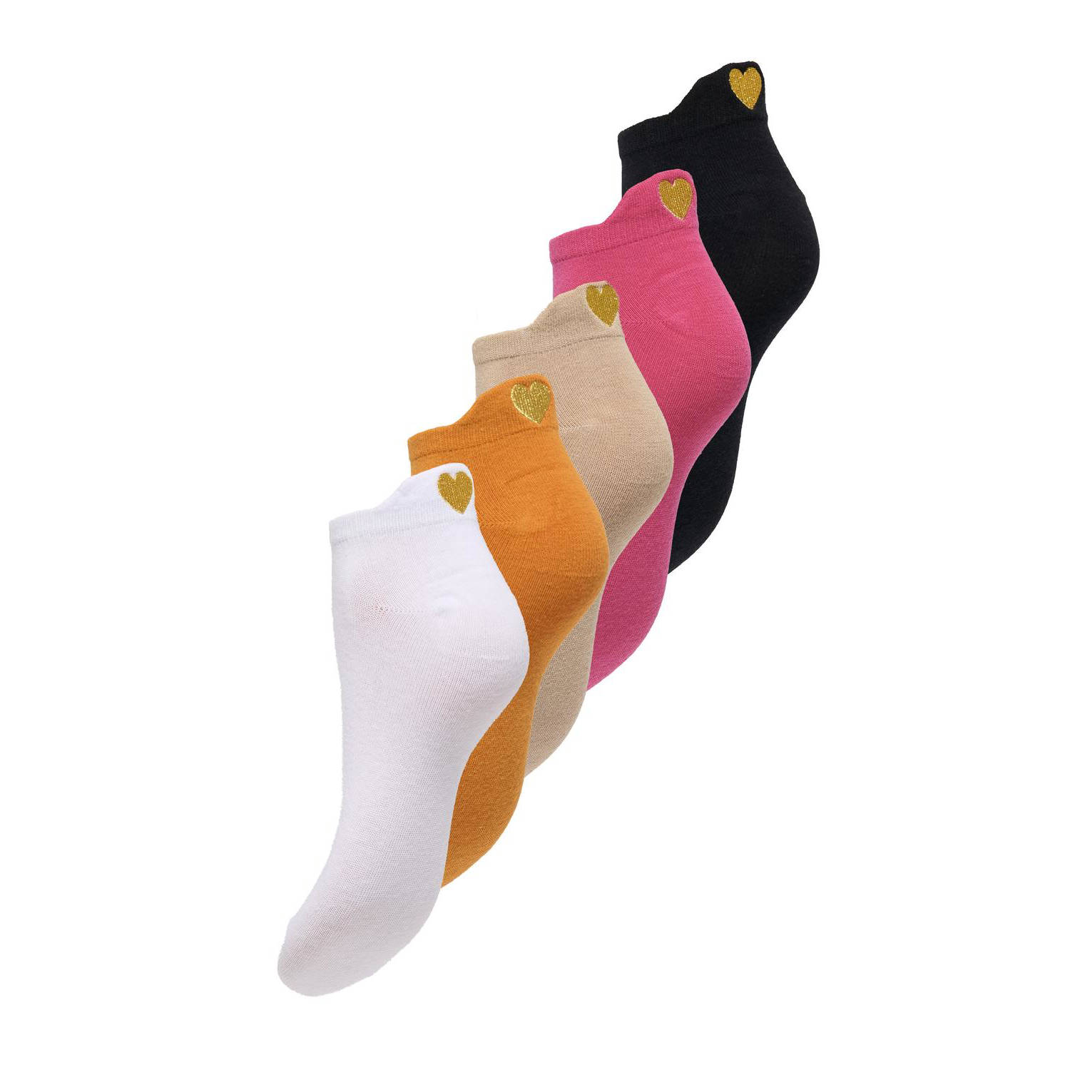 ONLY giftbox sneakersokken ONLEA set van 5 multi