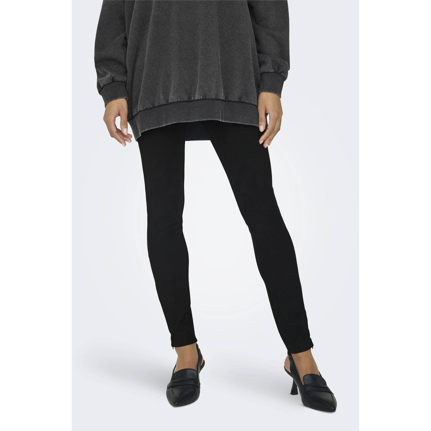 Only Legging met hoge taille ONLPEONY HW RIB ZIP LEGGING CC PNT