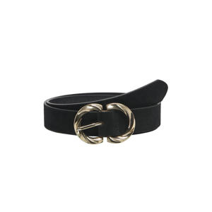 suede riem ONLFINE zwart/goudkleurig