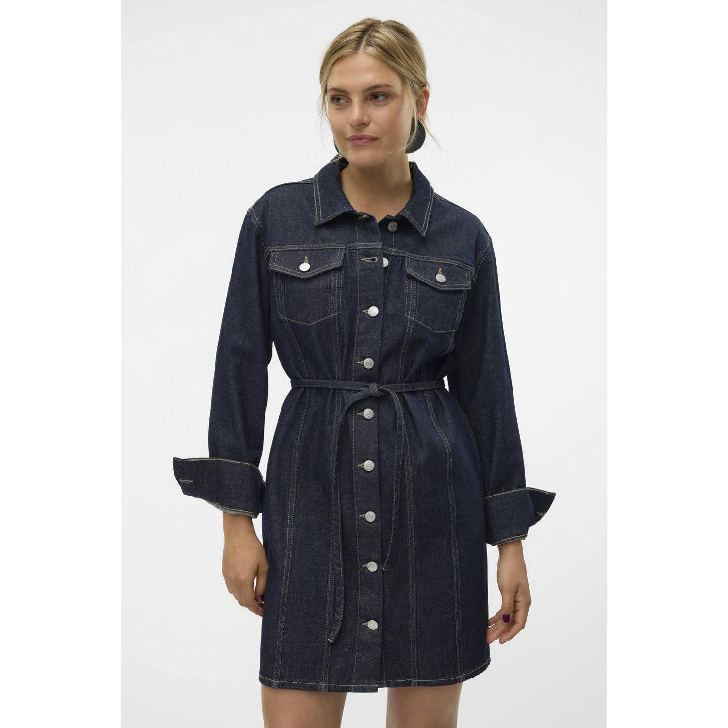 VERO MODA spijkerjurk VMODA dark blue denim